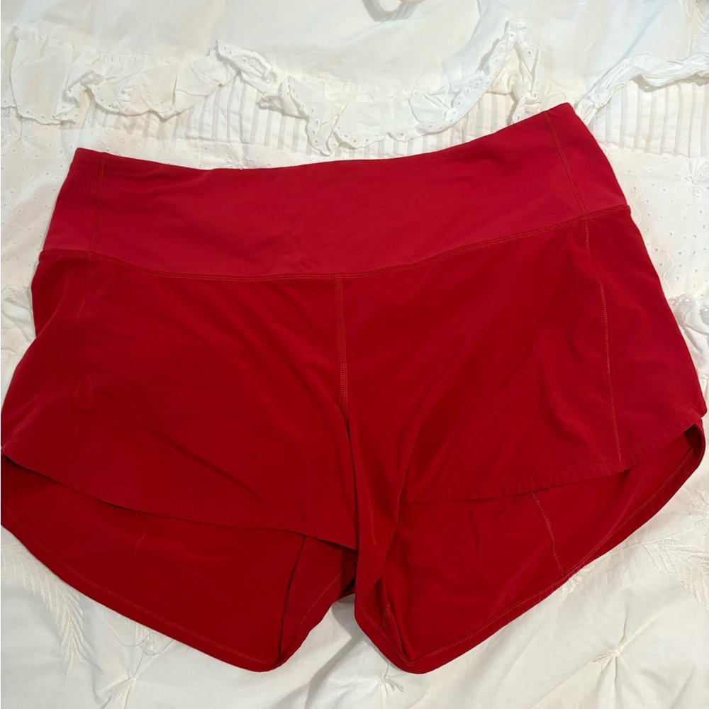 Lululemon Red Speed Up Shorts